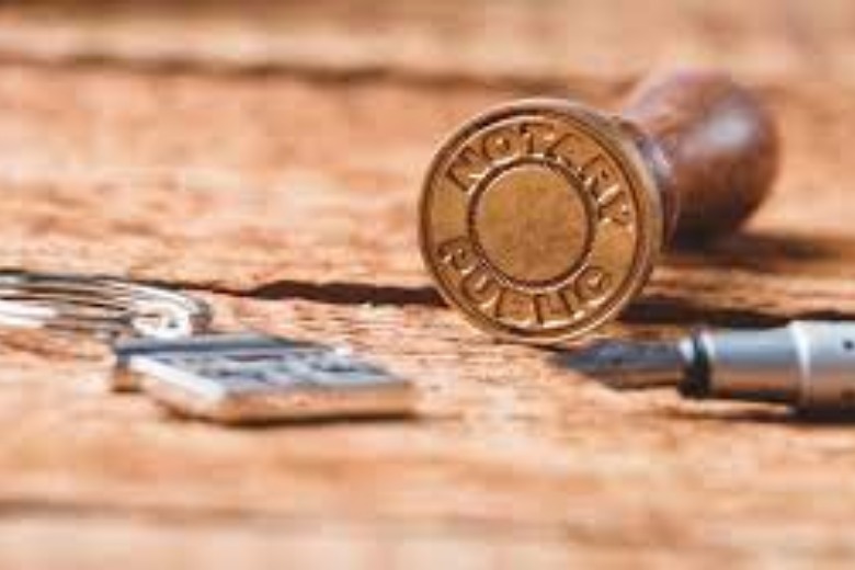 Notary stamp and keys